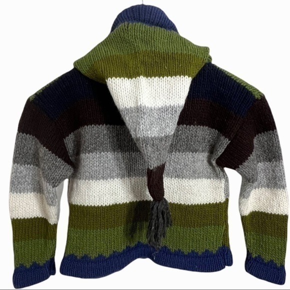 Vintage Hand knit puppy and cars zip up sweater - Picture 5 of 10